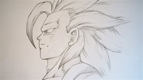 How to Draw Goku (Side Face) .